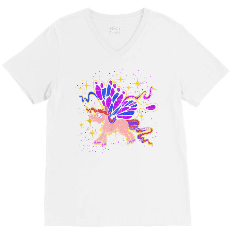 Magical Butterfly Animal Lover Fantasy Creature Unicorn T Shirt V-Neck Tee by ZaraeTrullinger | Artistshot