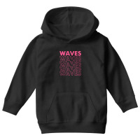 Waves Typographic Youth Hoodie | Artistshot