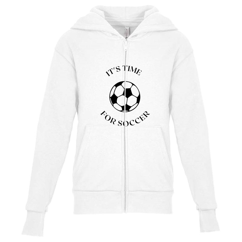 Soccer Time Youth Zipper Hoodie by Favorite | Artistshot