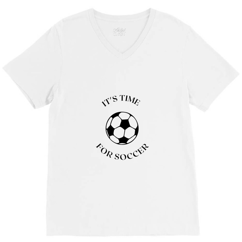 Soccer Time V-Neck Tee by Favorite | Artistshot