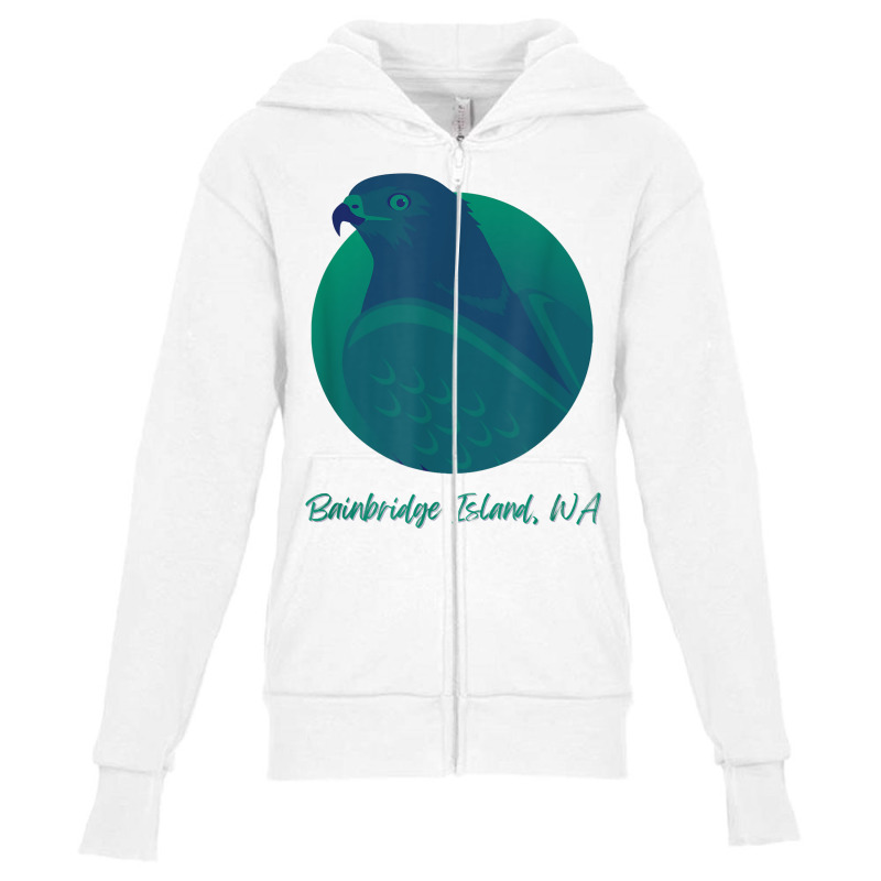 Bainbridge Island Wa Osprey Sea Green Raptor Ocean Bird T Shirt Youth Zipper Hoodie by MoczoTenleigh | Artistshot