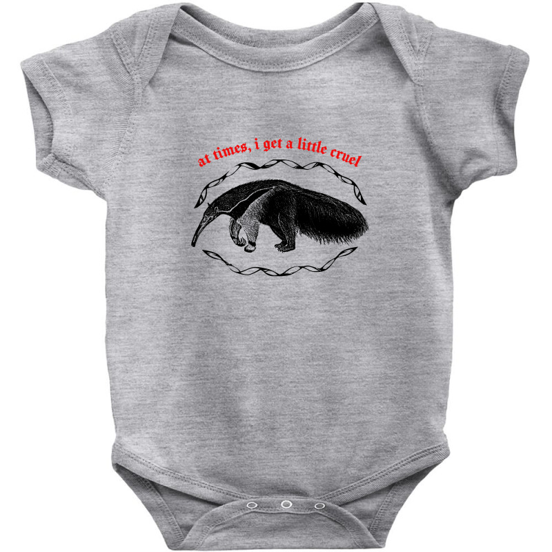 At Times I Get A Little Cruel Nihilist Anteater Design Baby Bodysuit by methadelphi | Artistshot