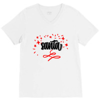 Santa V-neck Tee | Artistshot