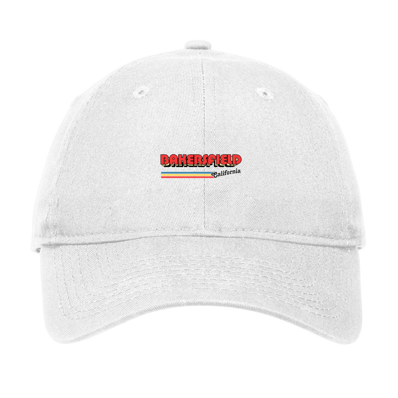 Bakersfield, Ca Retro Typography Design Adjustable Cap by methadelphi | Artistshot