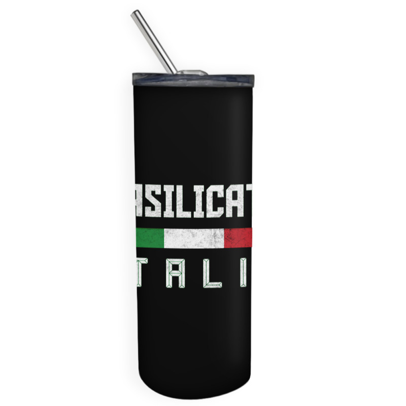 Basilicata Italia Italy Typography Design Skinny Tumbler | Artistshot