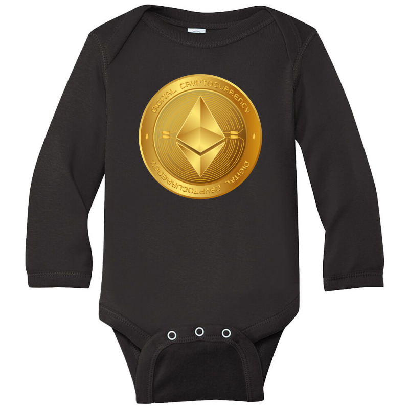 Gold Coin Digital Long Sleeve Baby Bodysuit by komaru | Artistshot