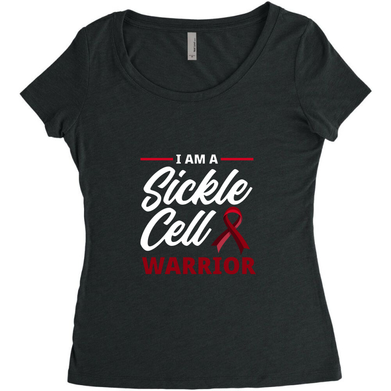 I'm A Sickle Cell Warrior Sickle Cell Anemia Awareness Women's Triblend Scoop T-shirt by suvukana | Artistshot