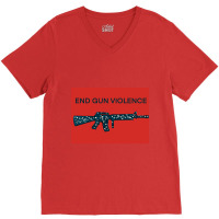 End Gun Violence, We Must Grapple V-neck Tee | Artistshot