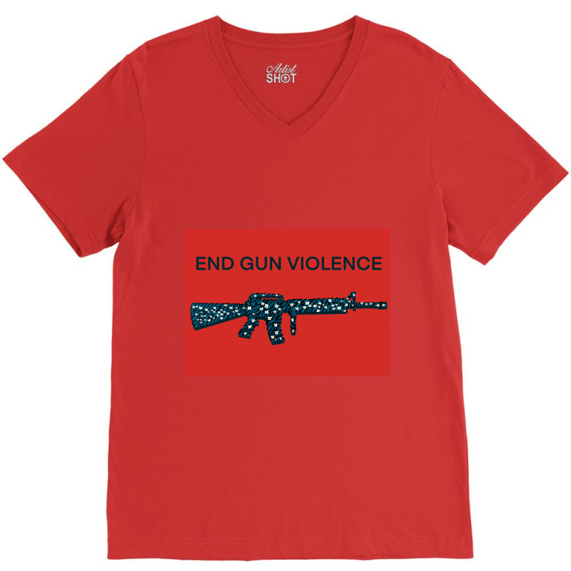 End Gun Violence, We Must Grapple V-neck Tee | Artistshot