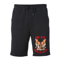 One Dog Short Of Crazy T  Shirtone Dog Short Of Crazy T  Shirt (4) Fleece Short | Artistshot