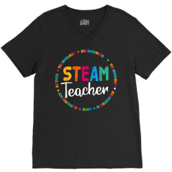 steam teacher back to school stem special t shirt V-Neck Tee | Artistshot