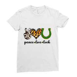 Peace Love Luck, Ladies Fitted T-Shirt | Artistshot