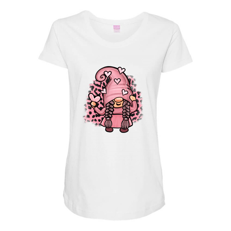 Valentine Gnome Girl Maternity Scoop Neck T-shirt | Artistshot