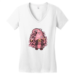 Valentine Gnome Girl Women's V-Neck T-Shirt | Artistshot