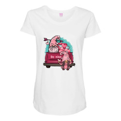 Valentine's Day Gnomes Be Mine Maternity Scoop Neck T-shirt | Artistshot