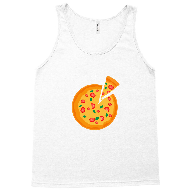 Margherita Pan Pizza Illustration Tank Top | Artistshot