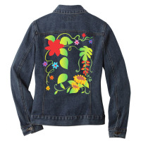 Botanical T  Shirt Botanical Plants Garden Flowers Gardener Botanical Ladies Denim Jacket | Artistshot