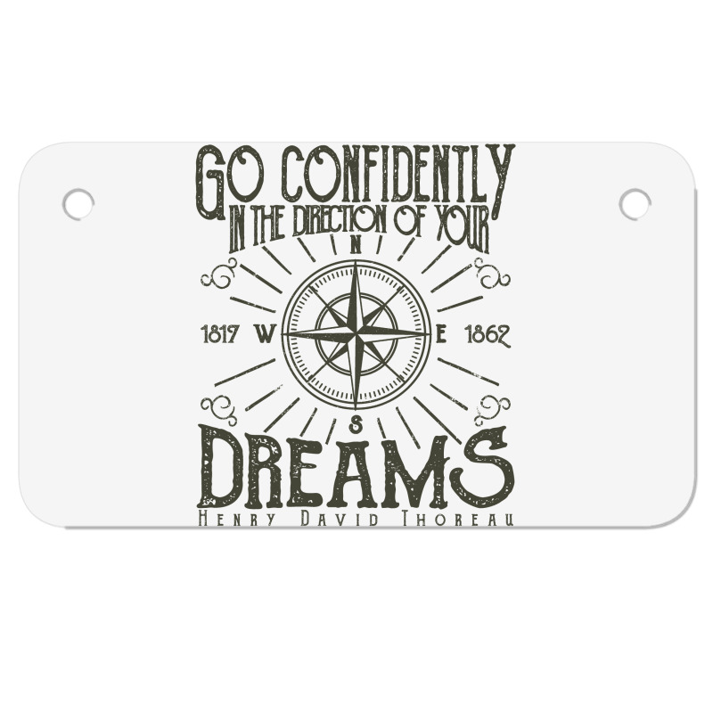 Directions Of Your Dreams 1 Motorcycle License Plate | Artistshot