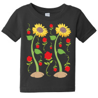 Botanical T  Shirt Floral Nature Sunflowers Garden Flowers Roses Botan Baby Tee | Artistshot