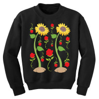 Botanical T  Shirt Floral Nature Sunflowers Garden Flowers Roses Botan Youth Sweatshirt | Artistshot