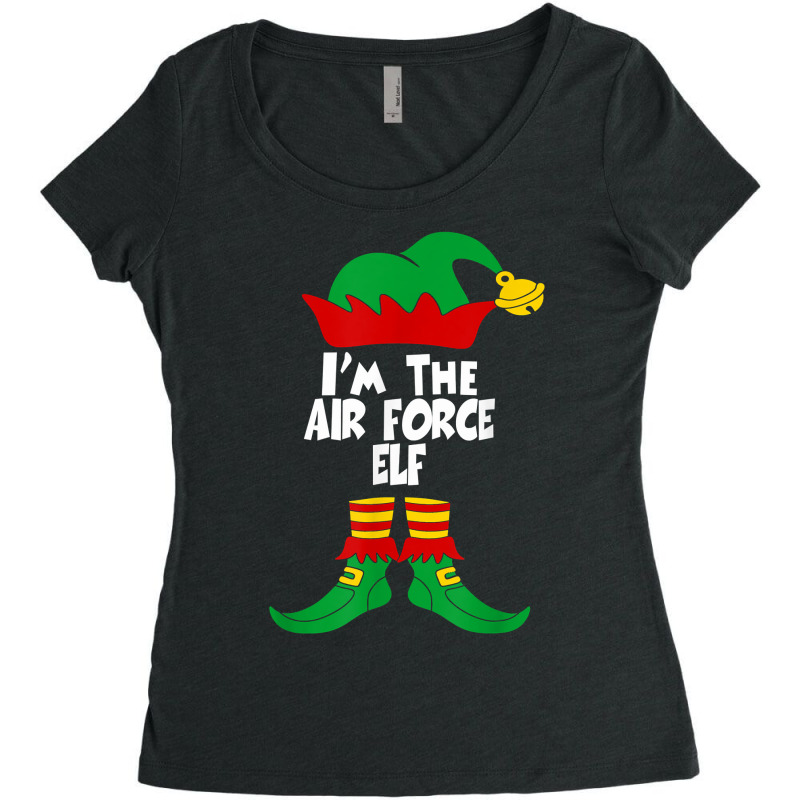 I'm The Air Force Elf Matching Family Group Christmas Tee T Shirt Women's Triblend Scoop T-shirt by ZaraeTrullinger | Artistshot