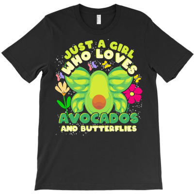 Butterfly T  Shirt Animal Lover Girls Avocado Women Cute Insect Butter T-shirt Designed By Boris Raynor