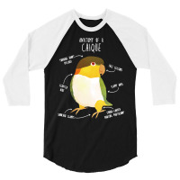 Caique T  Shirt Anatomy Of A Black  Headed Caique T  Shirt 3/4 Sleeve Shirt | Artistshot