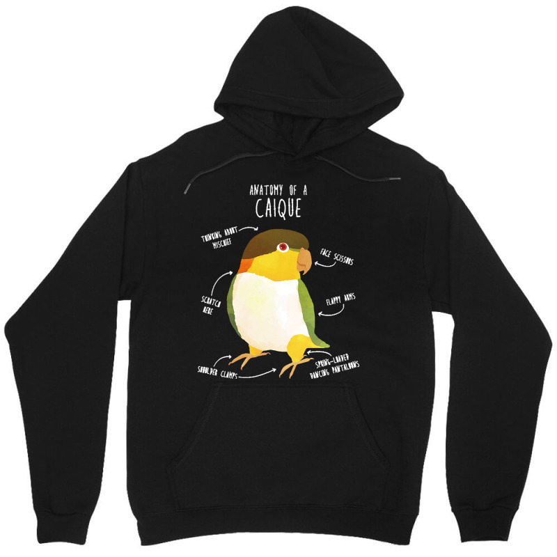 Caique T  Shirt Anatomy Of A Black  Headed Caique T  Shirt Unisex Hoodie | Artistshot