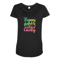 Happy Papa's Lucky Son Maternity Scoop Neck T-shirt | Artistshot