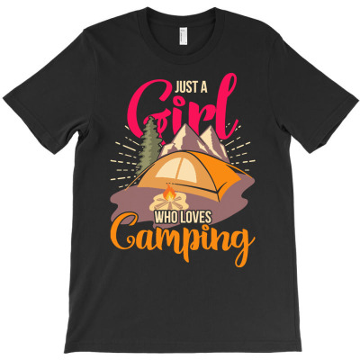 Camping T  Shirt Nature Campsite Camp Women Camper Girls Camping T  Sh T-shirt Designed By Boris Raynor