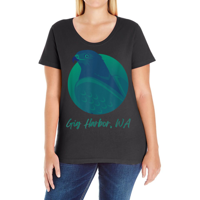 Gig Harbor Wa Osprey Sea Green Raptor Ocean Bird T Shirt Ladies Curvy T-Shirt by sosieclaton | Artistshot