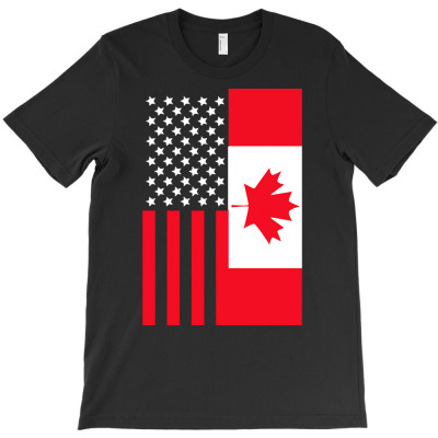 Canada T  Shirt America Flag Canadian Flag U S Friendship Canada T  Sh T-shirt Designed By Boris Raynor