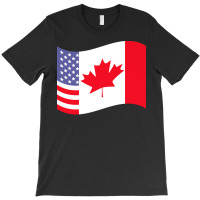 Canada T  Shirt Canada Flag U S A Flag American Canadian Friendship Ca T-shirt | Artistshot