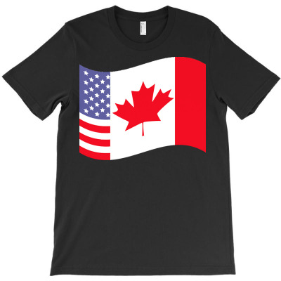 Canada T  Shirt Canada Flag U S A Flag American Canadian Friendship Ca T-shirt Designed By Boris Raynor