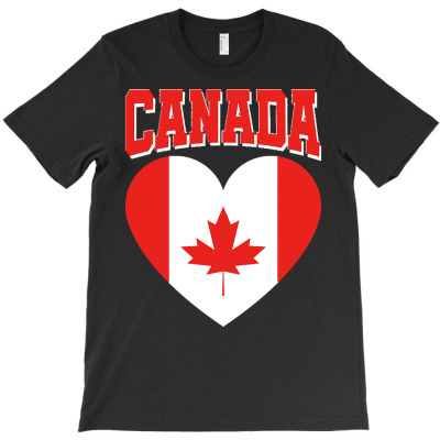 Canada T  Shirt Canada Lover Canadian Flag Maple Leaf Heart Canada T T-shirt Designed By Boris Raynor