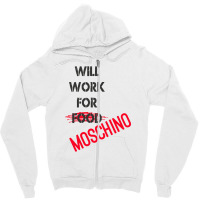 Will Work For Food Zipper Hoodie | Artistshot