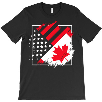 Canada T  Shirt Canadian Maple Leaf America Flag Friendship Canada T T-shirt Designed By Boris Raynor
