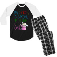 The Child Force Is Strong Men's 3/4 Sleeve Pajama Set | Artistshot