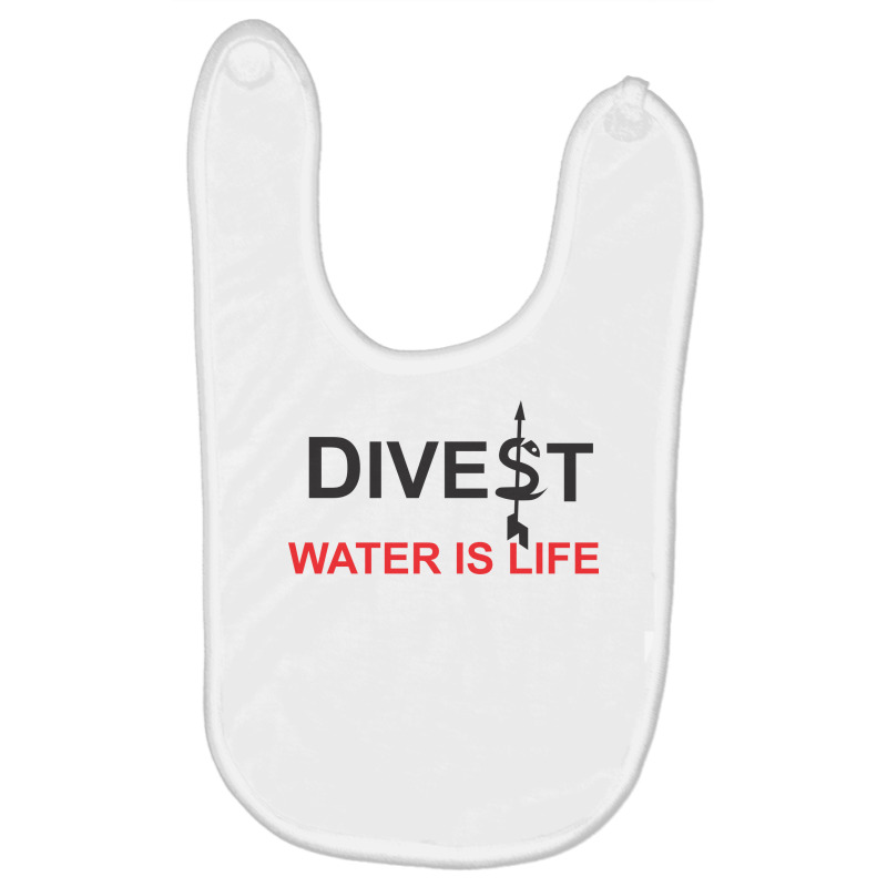 Divest Water Is Life Baby Bibs by milkisunato | Artistshot