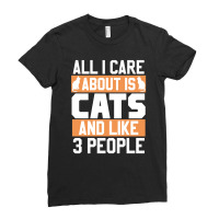 All I Care About Is Cats And Like 3 People Ladies Fitted T-shirt | Artistshot