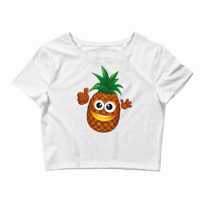 Cute Pineapple Cartoon Crop Top by ŞEN | Artistshot