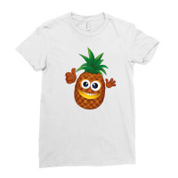 Cute Pineapple Cartoon Ladies Fitted T-shirt | Artistshot