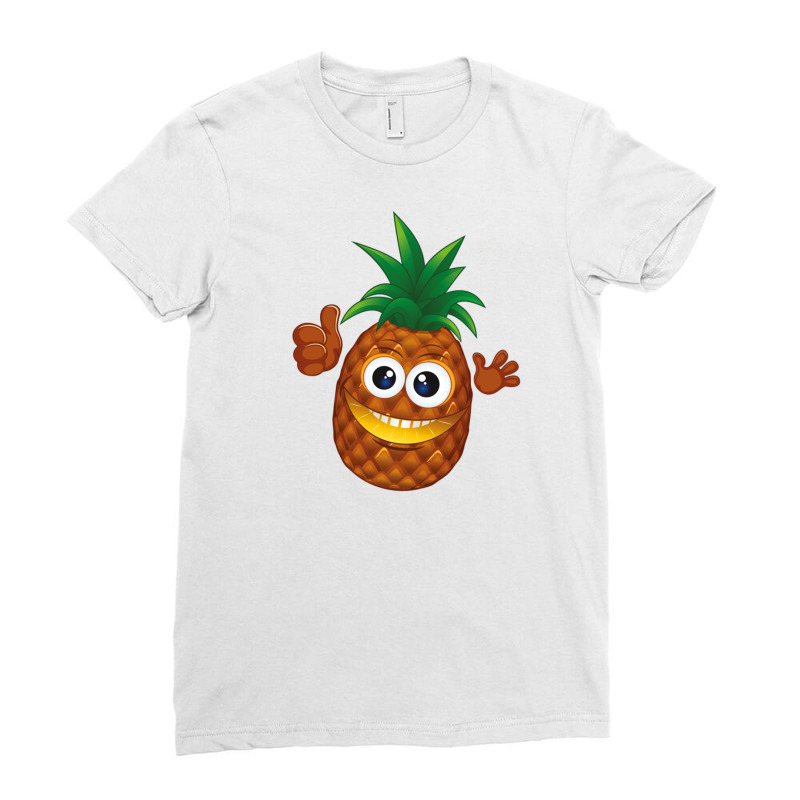 Cute Pineapple Cartoon Ladies Fitted T-Shirt by ŞEN | Artistshot