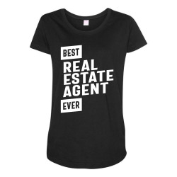 Best Real Estate Agent Job Title Gift Maternity Scoop Neck T-shirt | Artistshot
