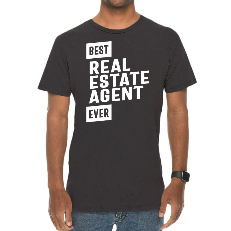 Best Real Estate Agent Job Title Gift Vintage T-shirt | Artistshot