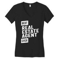 Best Real Estate Agent Job Title Gift Women's V-neck T-shirt | Artistshot
