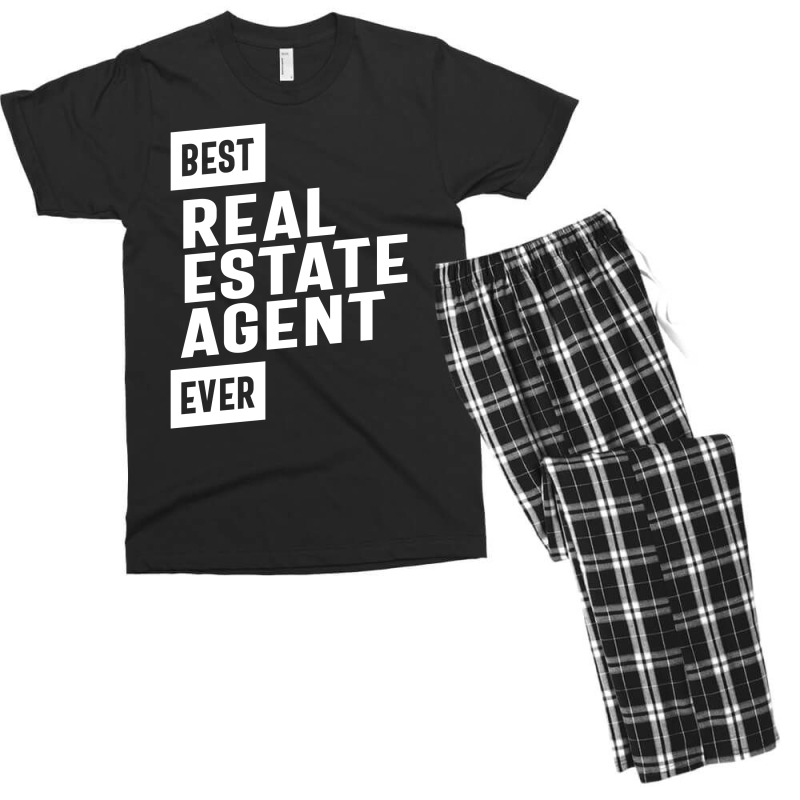 Best Real Estate Agent Job Title Gift Men's T-shirt Pajama Set | Artistshot