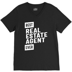 Best Real Estate Agent Job Title Gift V-Neck Tee | Artistshot
