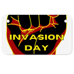 invasion day meme Motorcycle License Plate | Artistshot