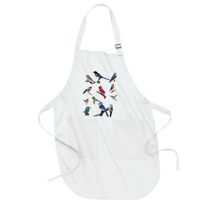 Custom Garden Birds Cardinal Blue Jay Hummingbird Robin Wren Finch T Shirt  Full-length Apron By Cm-arts - Artistshot